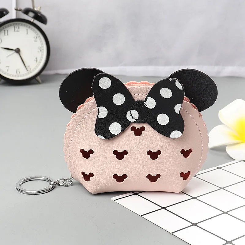 Disney Mickey Mouse Minnie pu кошелек милый мультяшный мини многофункциональный для монет