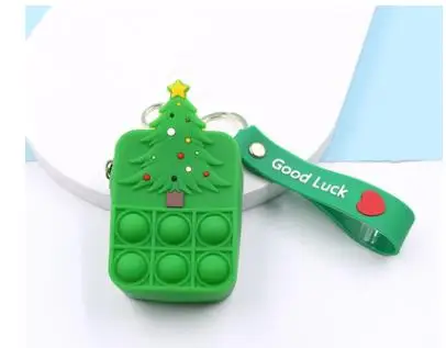 New Popit Mini Money Wallet Fingertip Toys Push Bubble Popite Pendant Bag Hot Sale Adult Decompression Toys Children Anti-Stress christmas 01