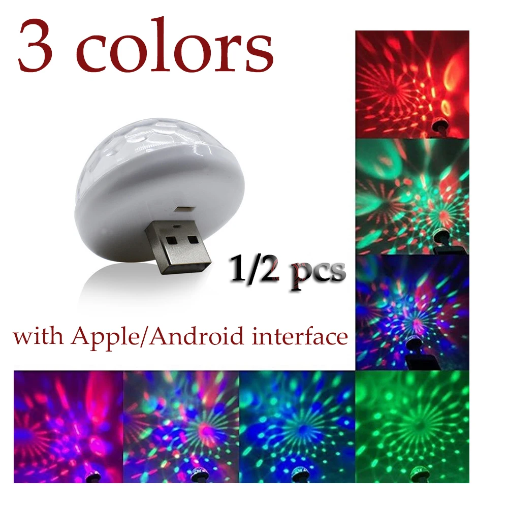 HiMISS Mini USB Голосовое управление RGB LED магический шар светильник DJ диско вечерние s