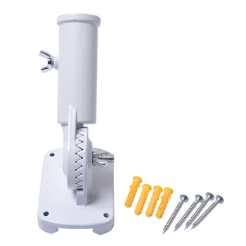 

Wall Mounted 180 Degree Rotation Adjustable Angle Anti Rust Flag Pole Holder Bracket Durable Display Windsock Base Heavy Duty