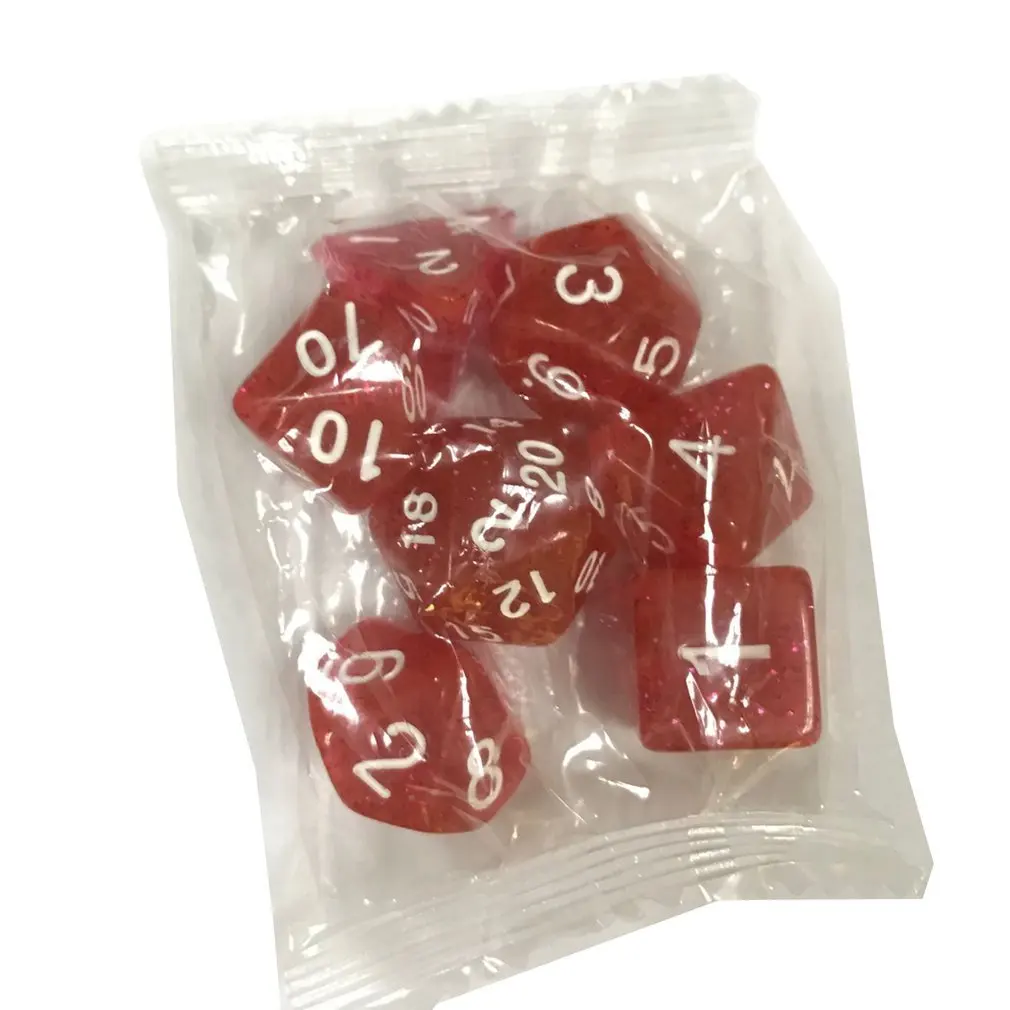 7 шт./компл. игры Multi по бокам кости D4 D6 D8 D10 D12 D20 игровой Кубики в