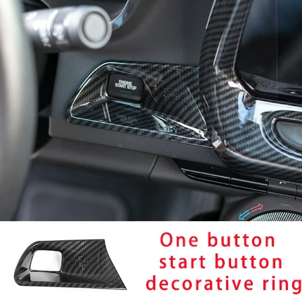 For Camaro Bumblebee 2017 2020 Car Interior Decorative Cover One Button Start Button Carbon Fiber Molding Trim Chromium Styling Aliexpress