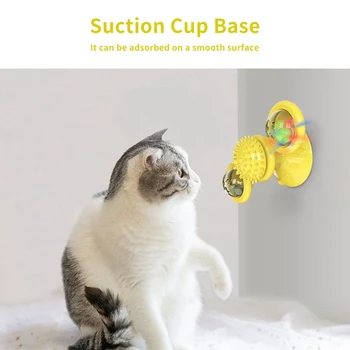 

windmill cat toy Turntable Teasing Interactive cat toys interactive with Catnip Cat Scratching Tickle Pet ball toys Cat Supplies