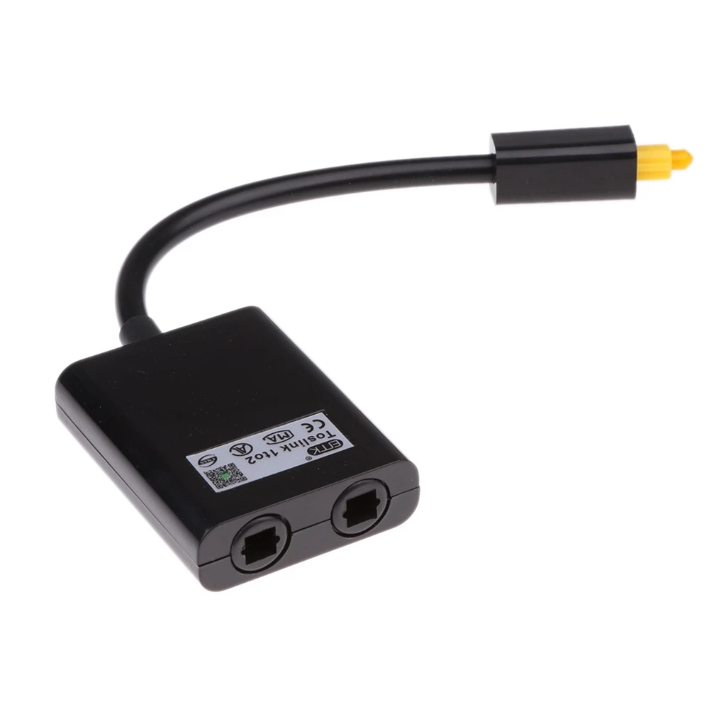 Мини USB аудио кабель цифровой Toslink Оптическое волокно аудио 1 до 2 Женский сплиттер адаптер для CD DVD плеер мультимедиа