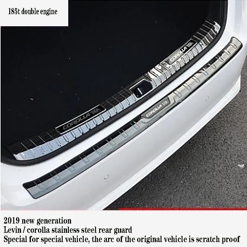 Применяется только для 19 новых Toyota Lewin corolla задняя защита двойной двигатель модифицированный специальный загрузки отделка порога полосы