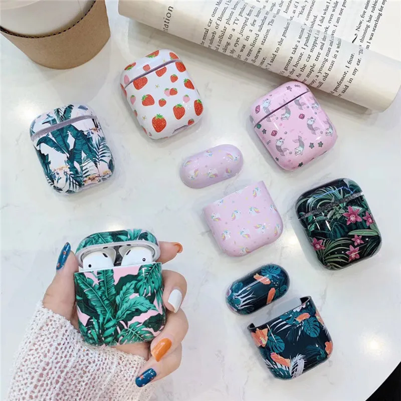 

Retro Banana Leaf Case For Apple Airpods Cover Cute Bluetooth Earphone Hard Case Headphone Charging Box For Airpods Accessories