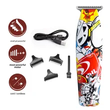 Профессиональная машинка для стрижки волос USB парикмахерский триммер для волос мощный Мужской Электрический резак для волос беспроводной для стрижки волос граффити прическа