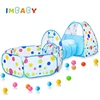 IMBABY 3 In 1 Baby Playpen For Children Kids Ball Pit Playpen Portable Babys Fence For Newborn Play Yard Tent Tunnel With Basket ► Photo 1/6