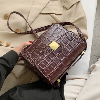 

Stone Pattern Patent Leather PU Leather Crossbody Bags for Women 2020 Simple Shoulder Handbags Women's Branded Trending Hand Bag