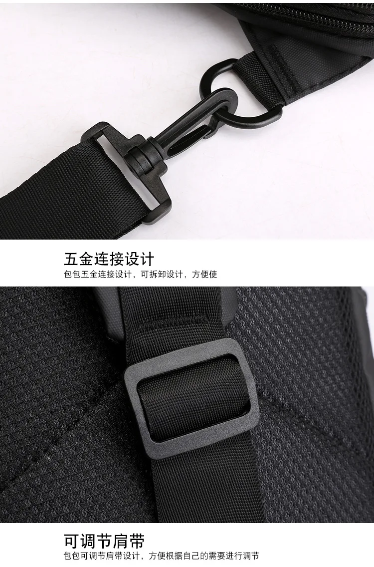 Для USB Светоотражающая нагрудная Сумка Многофункциональная деловая водонепроницаемая сумка на одно плечо Удобная уличная сумка для мужчин