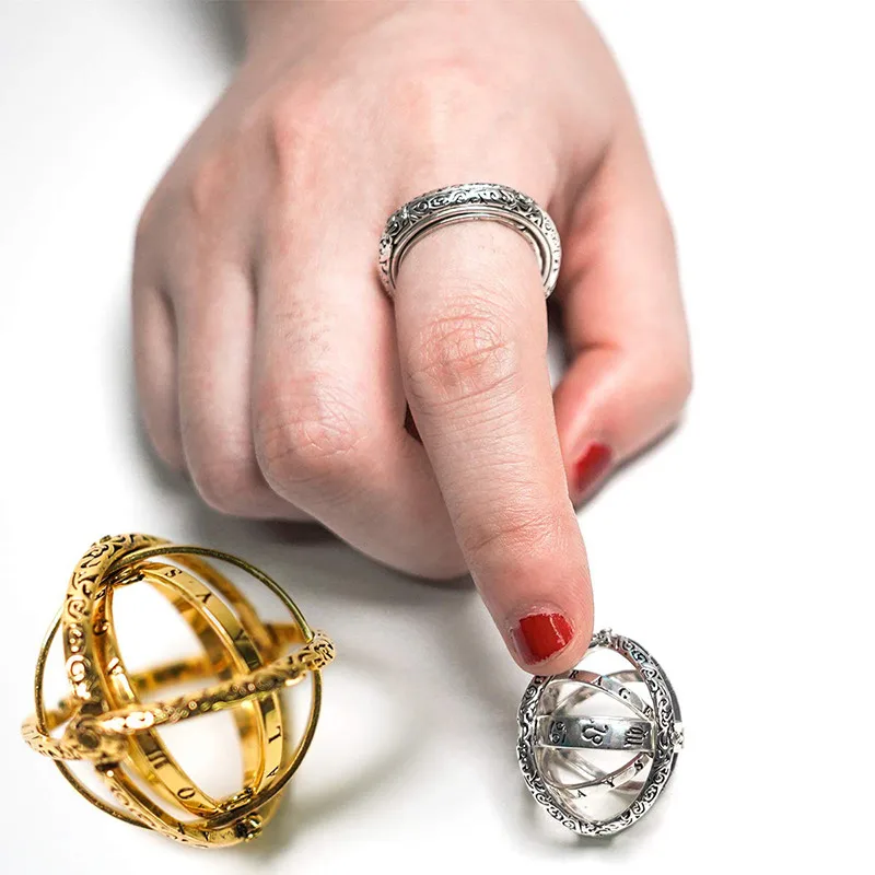 Астрономическое кольцо, винтажное, Вселенная, планета, астрономический шар, парные кольца "любовь", кольцо для настроения пальца, для мужчин и женщин, модное ювелирное изделие, подарки