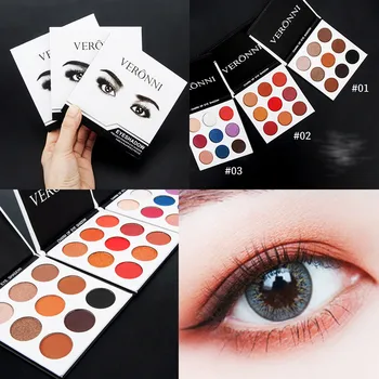 

9 Colors Eye Shadow Palette Make Up Pallets Eyeshadow Cosmetic High Pigment Glitter Matte Palette