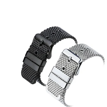 

High Quality Milanese Loop Wrist Strap 18mm 20mm 22mm 24mm Universal Stainless Steel Watch Band Bracelet Pink Buckle Belt