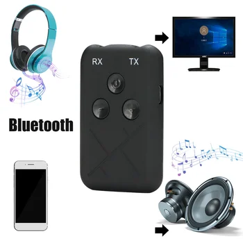 

3.5mm Audio Wireless Bluetooth 4.2 Transmitter Receiver 2 in 1 Stereo Audio Adapter for TV Car Speaker Music