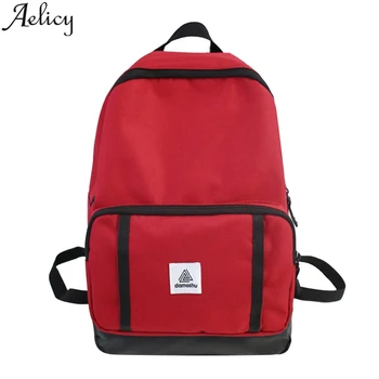 

Aelicy 2019 New Backpack Fashion Large Capacity Solid Color Women Backpacks Travel Women Harajuku Female Mochila Travel Bagpacks