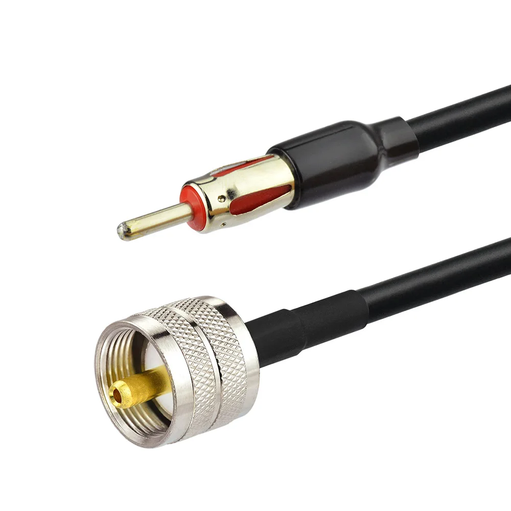 Eightwood PL259 UHF Plug Male to Motorola AM/FM Plug Male Connector RG58 Coax Extension Lead 30cm for Car Radio Antenna Aerial