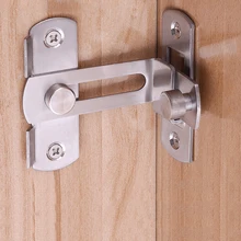Hardware Hasp Latches Chain-Locks Sliding-Door Stainless-Steel 90-Degree Window-Cabinet