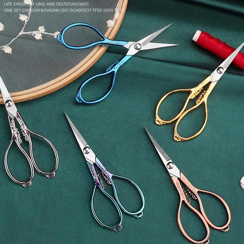 Retro Tailor's Scissors Cross Stitch Antique Vintage Scissors Thread Embroidery Scissor Sewings for Handicraft Household Sewing sewing scissors,tailor scissors,craft scissors,household scissors
