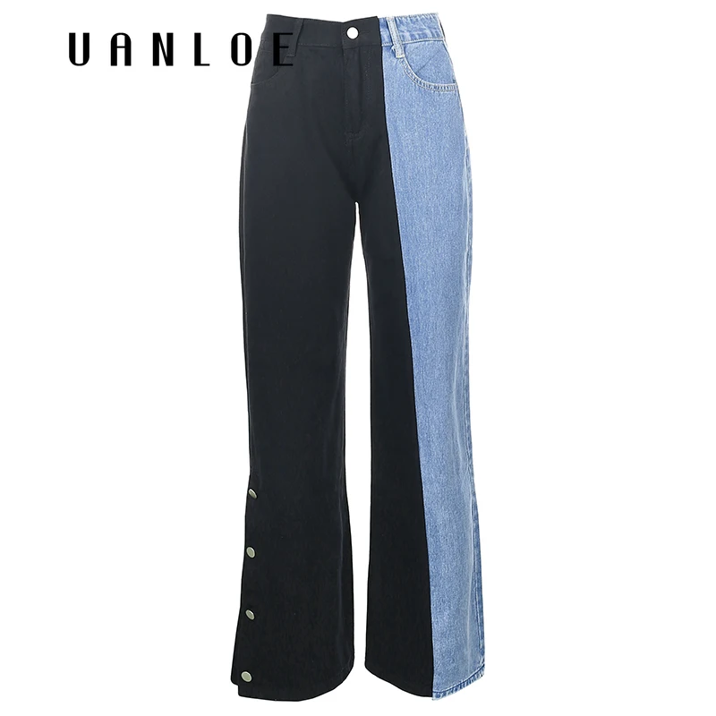 

Patchwork Loose Casual Women Trousers Hip Hop Slim Fashion Jeans 2020 Autumn Korean Streetwear Version Denim Cargo Pants