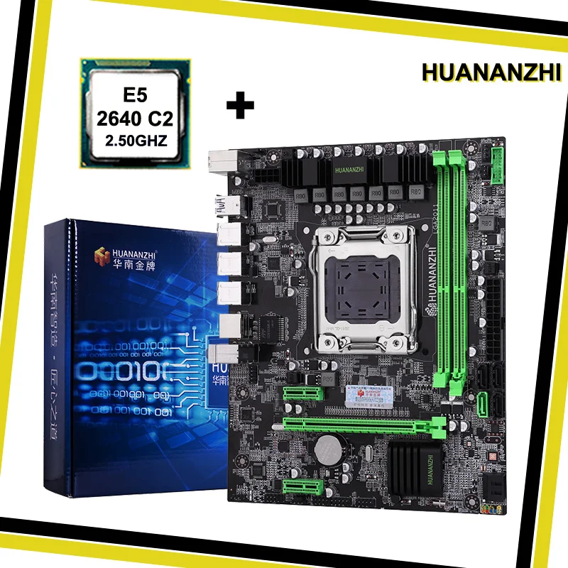 Материнская плата HUANANZHI X79 LGA2011 комбо процессор Intel Xeon E5 2640 SROKR 2 5 ГГц все