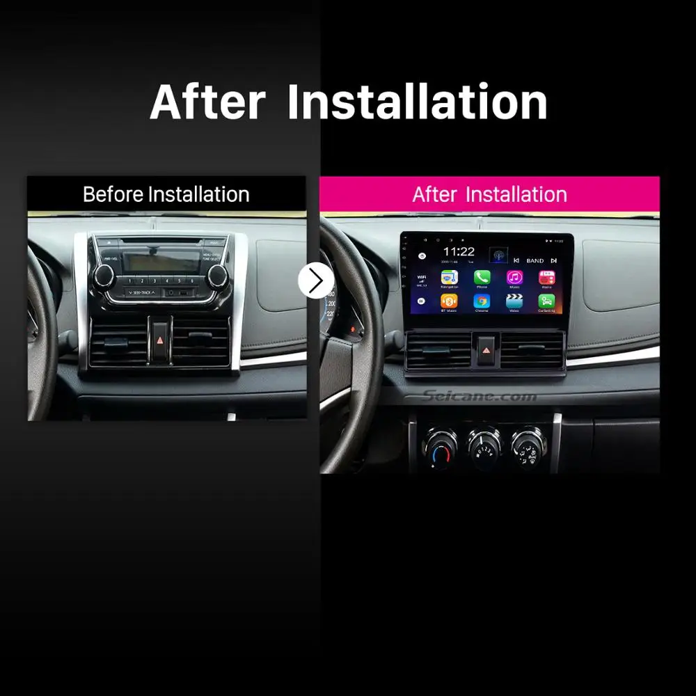 Seicane автомобильный 2Din Navi Android 9 0 HD 10 1 &quotgps Авто Радио сенсорный WiFi мультимедийный