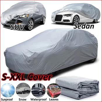 

Universal Full Car Covers Size S/M/L/XL/XXL Indoor Outdoor Full Auot Cover Sun UV Snow Dust Resistant Protection Cover