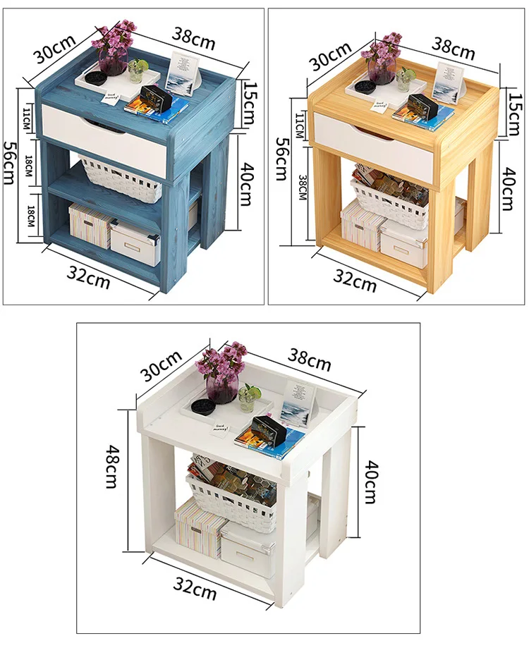 Простая прикроватная тумбочка Минималистичная Современная полка для хранения в спальню прикроватная экономичная полка для хранения многофункциональная креативная полка
