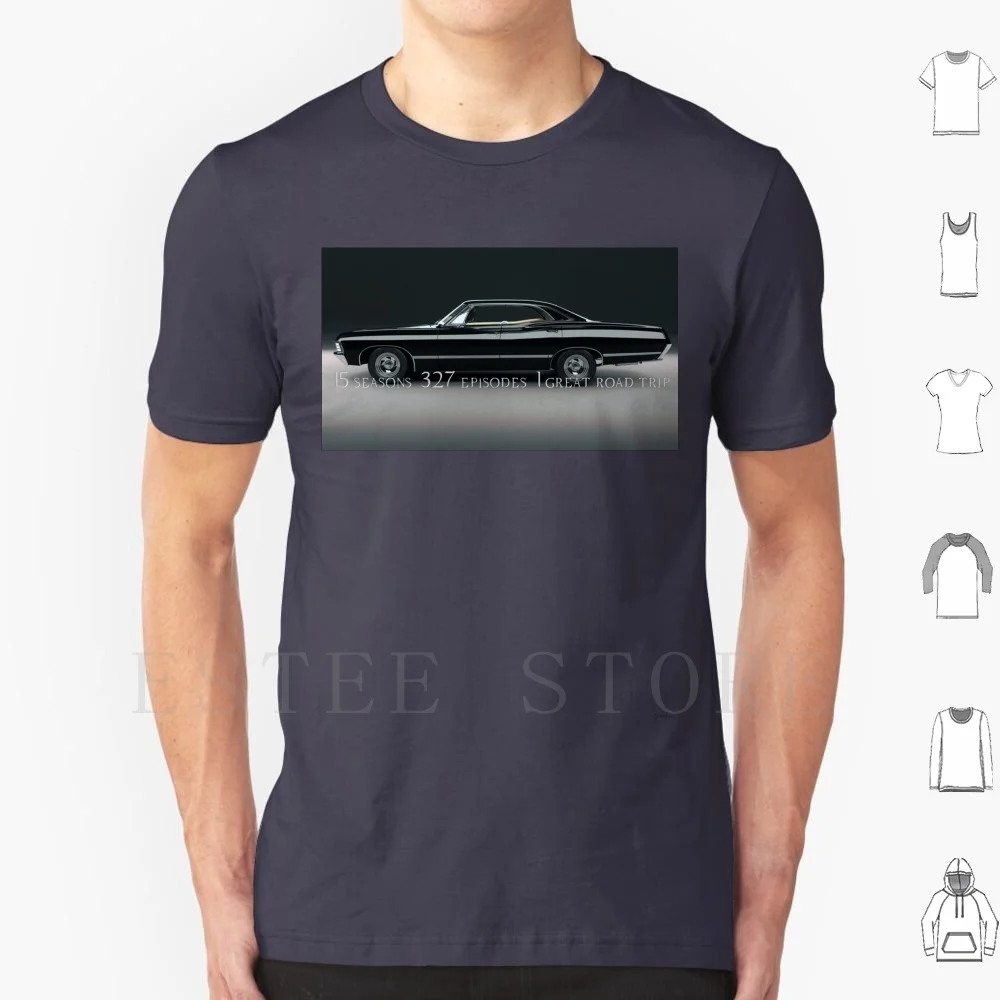 Supernatural-The Last Road Trip T Shirt Uomo Cotone 6Xl Supernatural Spn Impala 67 Impala Dean Winchester Sam Winchester