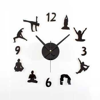 

Fashion Classic Play Characters Silhouettes Wall Art DIY Giant Wall Clock Fictional Modern Contemporary Acrylic AA Wall Clock