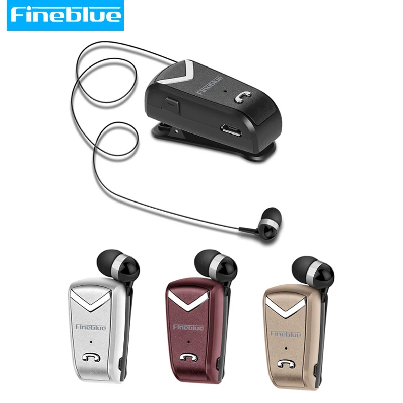 FineBlue F-V2 беспроводные Bluetooth бизнес мини наушники стерео Выдвижная гарнитура для