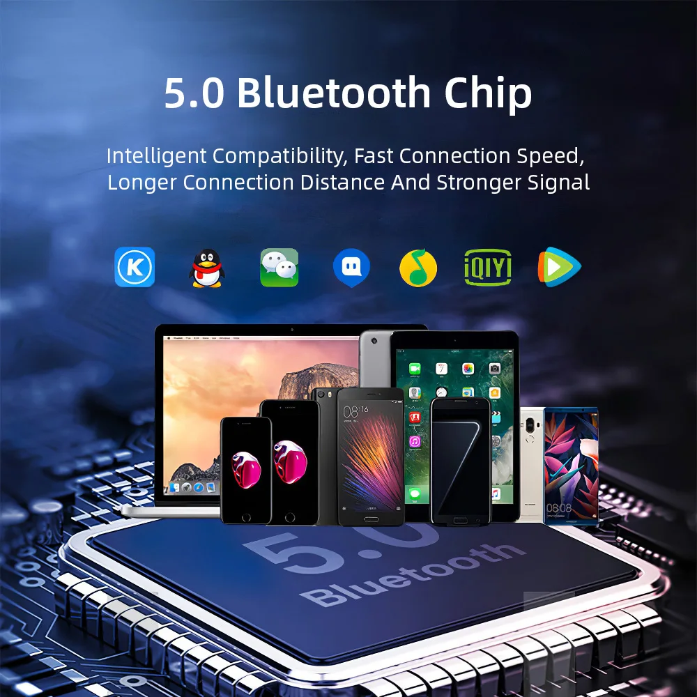Wireless Bluetooth Headsets V5 0 Microphone Sport Earphone Earbud For iPhone 8 Plus Xiaomi Mi 9 Universal Stereo Music Portable