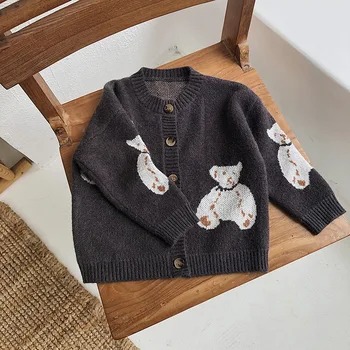 

5198 Warm Sweater For Kids Christmas Sweater For Kids Girls Boys Cardigan Winter Sweater Kids Cartoon Children Pullovers