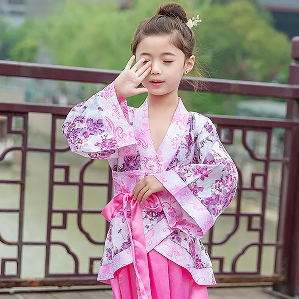 Китайский костюм Hanfu для девочек Детское платье Mulan Одежда традиционного