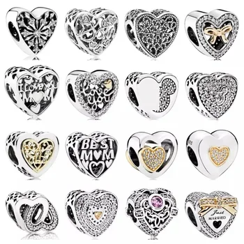 

PDB ZZ 11 Silver 925 Jewelry 1:1 In Liebe Verbunden Best Mom Scrub Love Script, I Love You, Wedding Suitable Charm