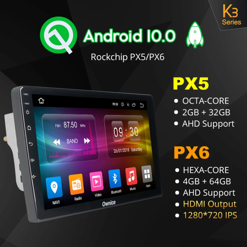 Ownice K3 K5 K6 Octa eight Core Android10.0 автомобильный радиоплеер GPS Navi для Ford Kuga 2 Escape 3 2012 2019 4G LTE DSP