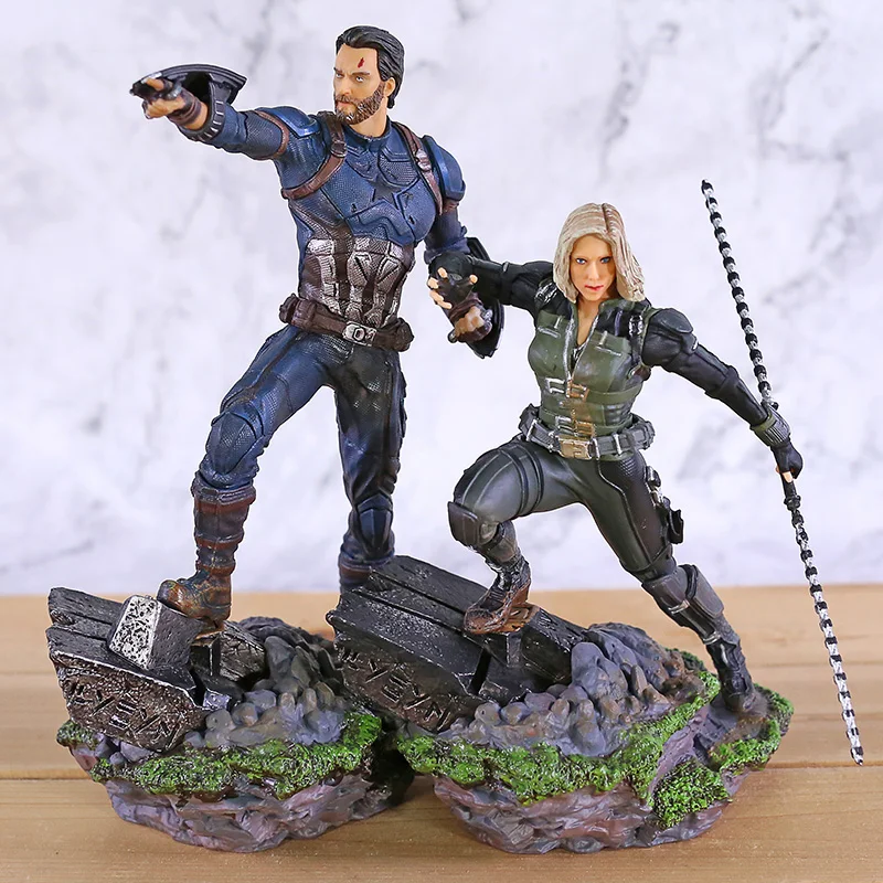 

Iron Studios Captian America / Black Widow Avengers Infinity War PVC Statue Figure Collectible Model Toy