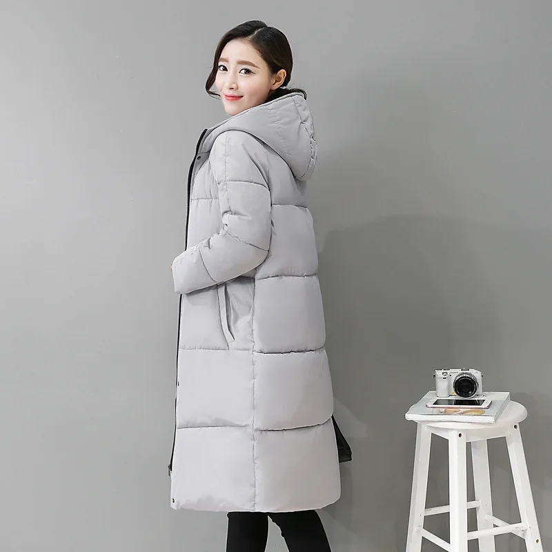 Winter down Feather Cotton-padded Clothes Mid-length over-the-Knee Large Size Thick down Jacket Cotton-padded Clothes Women