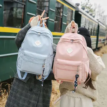 

Women Girls Backpack School Shoulder Bag Nylon Rucksack Bookbag Teenagers C90E