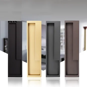 

Black Gold Sliding Door Handle Hidden Door Handles Interior Door Pulls Wardrobe Handle Kitchen Drawer Pulls Door Hardware