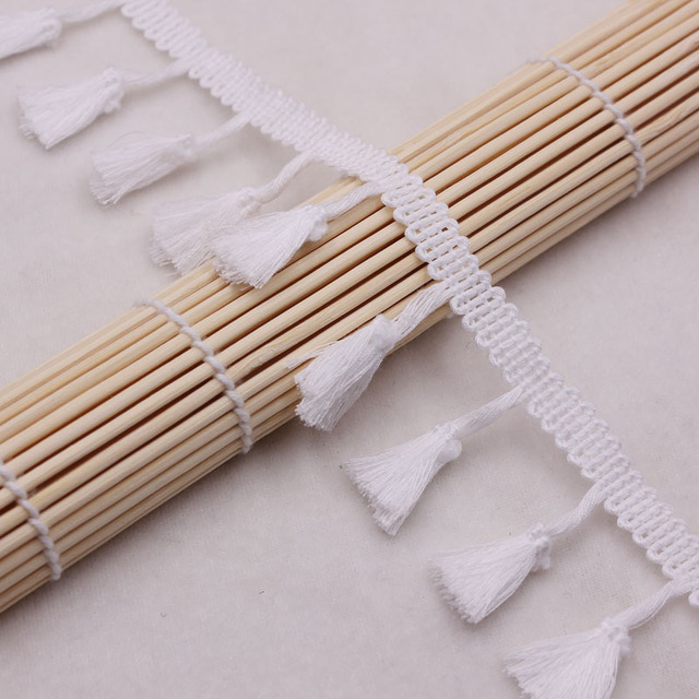 Cotton Fringe 5/10Yards 4.0cm Lace Tassel Trimming Colorful Ribbon Garment Sewing Accessory Curtain Decorative