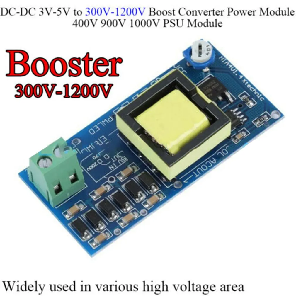 400V 900V 1000V Регулируемый Мощность модуль PSU доска Вход 3 V-5 V Высокая Напряжение DC-DC повышающий преобразователь постоянного тока шаг до Выход 300 V-1200 V