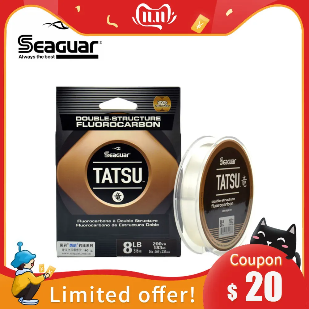 

Seaguar Tatsu Fluorocarbon Line 183M/200YDS 6LB-15LB Coating Fishing Line Hot Sale Nylon Carbon Saltwater Fishing Line