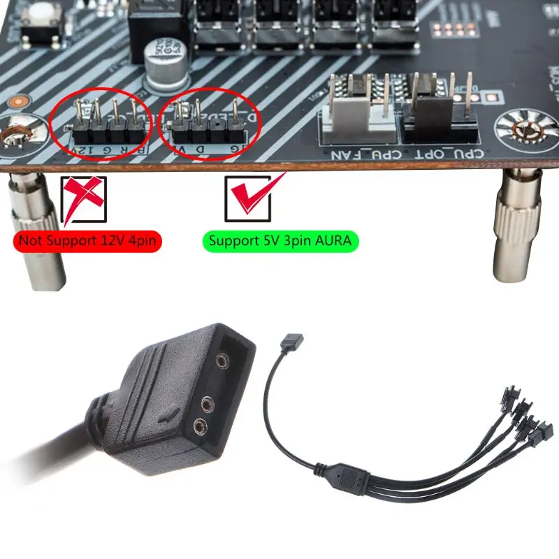

5V 3PIN to SM 3Pin Fan Interface Female/Male Adapter Motherboard Extension Cable