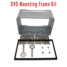 Kit de marco de montaje de DVD Universal, accesorios de caja de reproductor de Radio automotriz, Hardware doble de 2 Din, marco de Fascia de Radio estéreo para coche