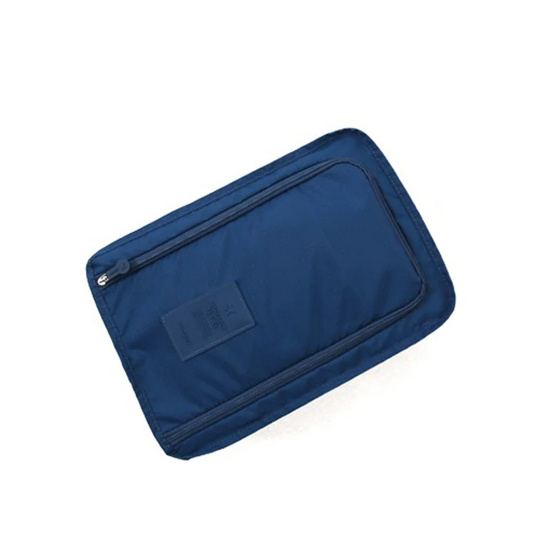 Креативные водонепроницаемые сумки для хранения Органайзер дорожная нейлоновая сумка для хранения сумки Дорожный чемодан обувь сумка Портативная - Цвет: Темно-синий