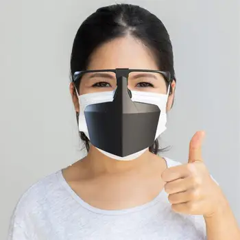 

Mouth Mask Plastic Protective Mask Against Droplets Anti-fog Isolation Face Mask Reusable Protective Cover Isolation Shield