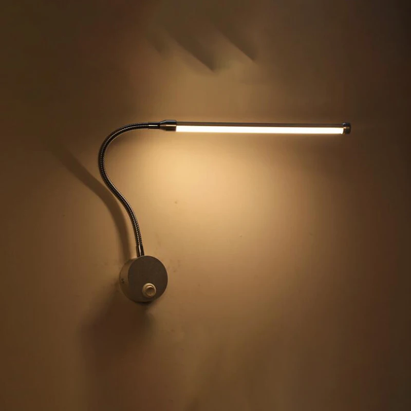 

6 Вт светодиодный настенный светильник переменного тока 90-260V 360 градусов Регулировка Спальня прикроватный светильник с выключателем украшение для комнаты отеля настольная лампа