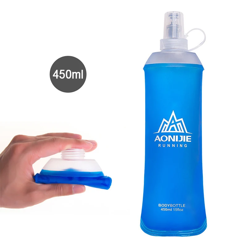 Складная 250/420/450/500 мл бутылка для воды восполняющий воду пузырь для бега, велоспорта, для прогулок, для бездорожья - Цвет: Type 4