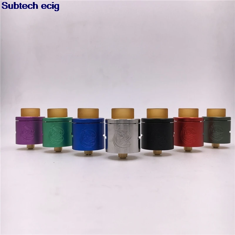 

CSMNT RDA COSMONAUT Rebuildable Atomizer Vape Tank 24mm diameter with BF Pin Wide Bore PEI Drip Tip Fit 510 Mods many colors