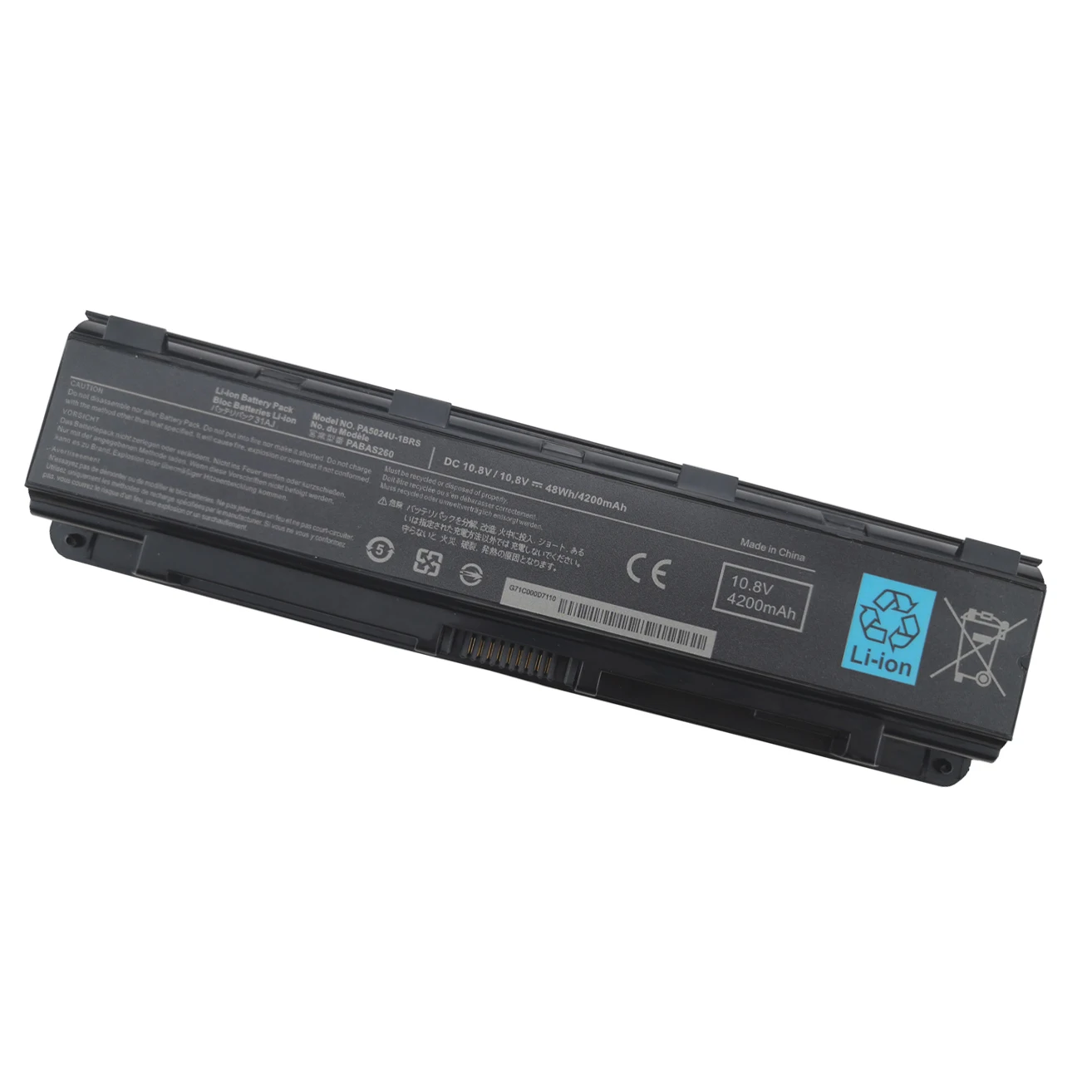 

Аккумулятор для ноутбука Toshiba Satellite 4200, PA5024U-1BRS, 5024, C850, C855D, 5023, PA5024, PA5023, PA5024U, 48 Втч, PA5023U-1BRS мА · ч